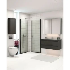 Scanbad FLEXI SORT PROFIL, 1 STK. BRUSEDØR 74 CM KLART GLAS