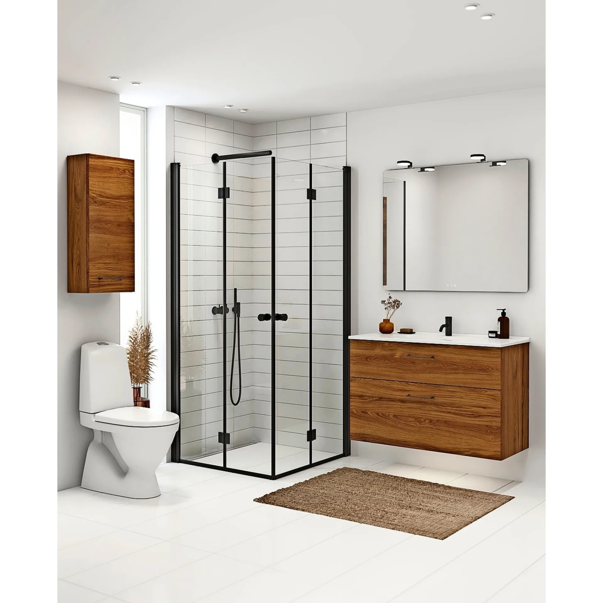 Scanbad FLEXI SORT PROFIL, 1 STK. FOLDEDØR KLAR GLAS 99 CM