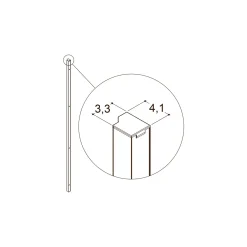 Scanbad MATCH TIL A, B OG C VÆGPROFIL 4 CM