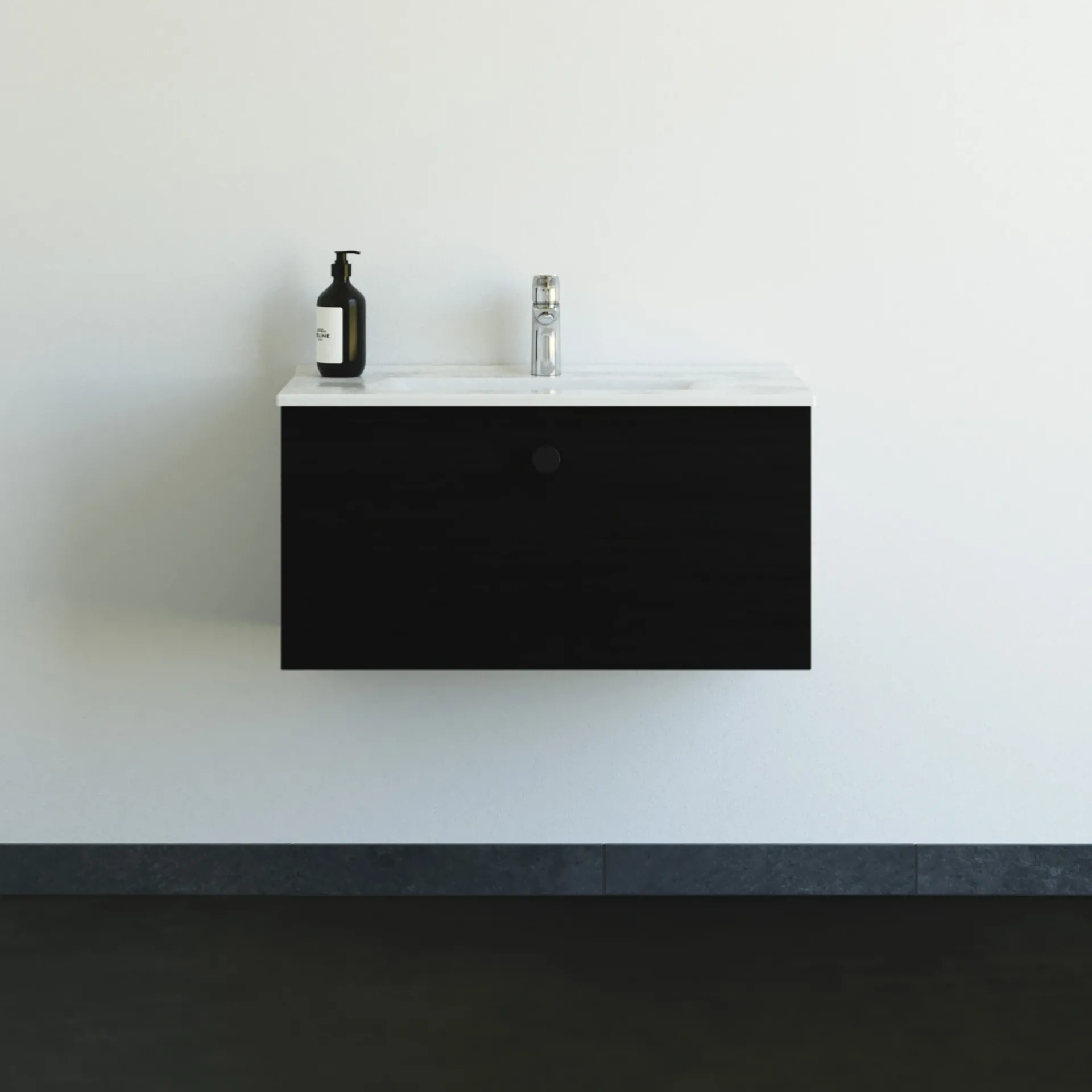 Scanbad MULTO AMBER BADMØBEL SORT 1 LÅGE 81 CM