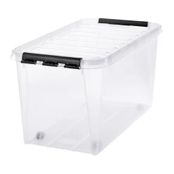 SmartStore CLASSIC 70 OPBEVARINGSKASSE M LÅG OG HJUL TRANSPARENT 70 L