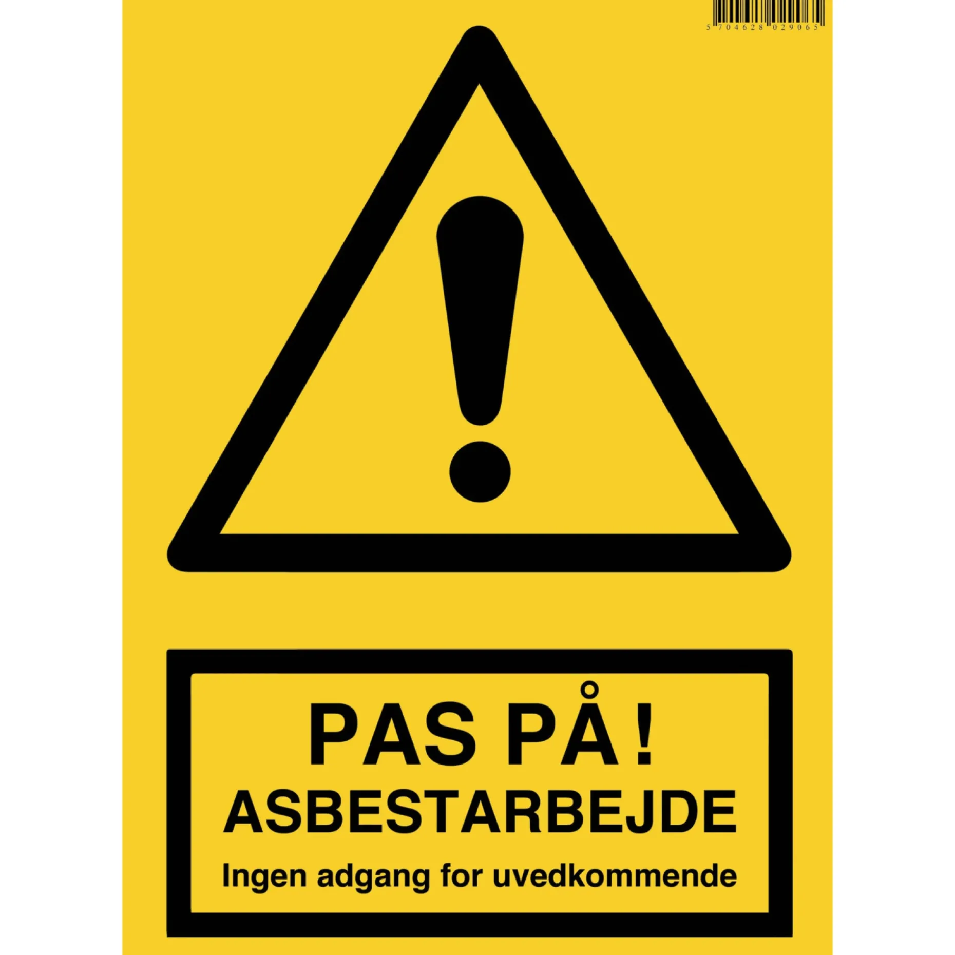 SYDVESTA ASBEST ADVARSELSSKILT