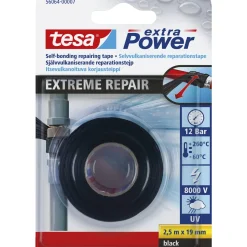 Tesa EXTREME REPAIR SILIKONETAPE 2,50 M X 19 MM SORT