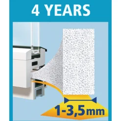 Tesa MOLL I-PROFIL TÆTNINGSLISTE 6 M X 9 MM X 4 MM HVID