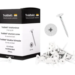 Troldtekt STRUKTURSKRUE HVID 4,2X45 MM
