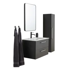 VASSO MILANO SOFTCLOSE BADMØBEL SORT 2 SKUFFER 80 CM