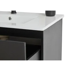 VASSO MILANO SOFTCLOSE BADMØBEL SORT 2 SKUFFER 80 CM