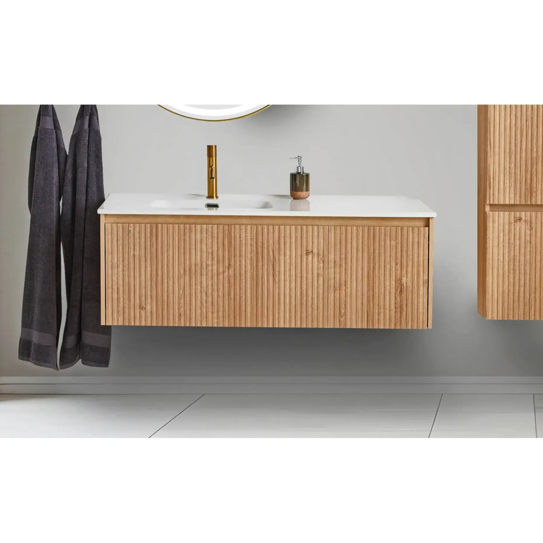 VASSO ROMA SOFTCLOSE BADMØBEL VARM EG 2 SKUFFER 120 CM