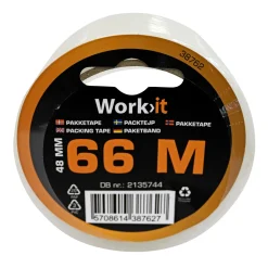 Work>it PAKKE TAPE 48 MM SØLV/SORT